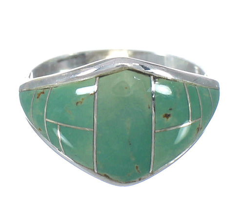 Turquoise Sterling Silver Southwest Ring Size 8-1/2 AX92907